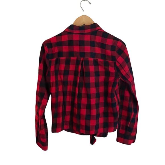 Madewell Flannel Tie-Front Shirt in Buffalo Check - Picture 3 of 13